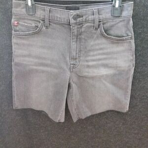Hudson‎ Jeans Jada High Rise Raw Hem Denim Shorts in Passage Black Wash Size 26